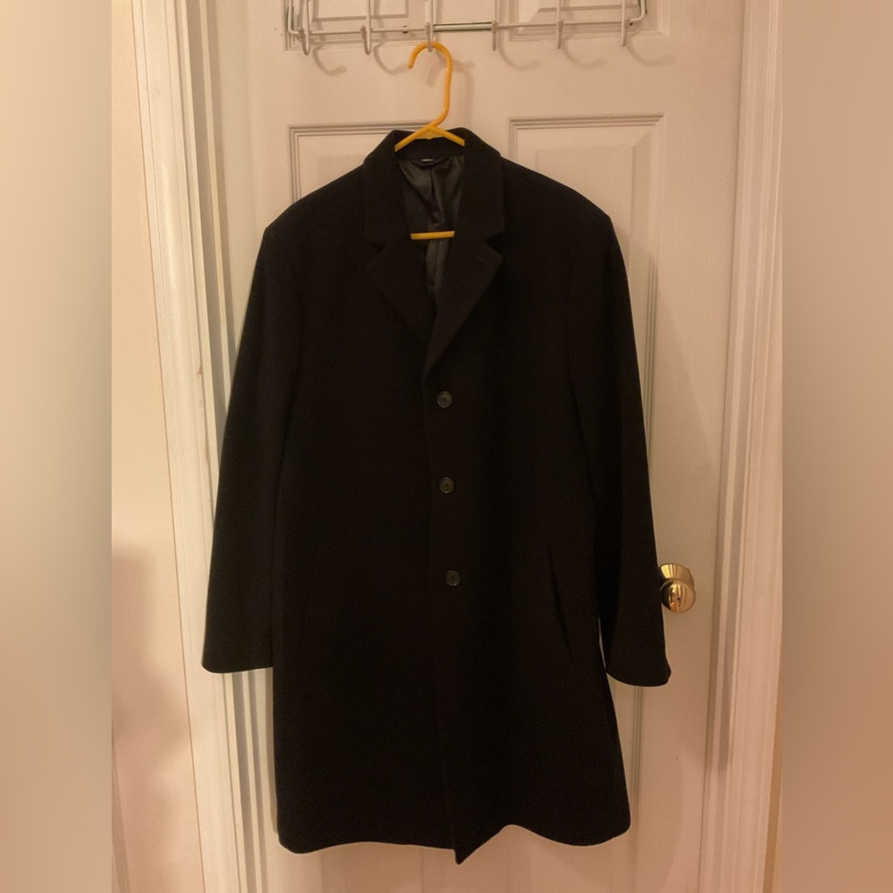 Long Classy Wool/Cashmere dress over coat trench coat